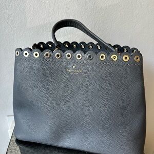 Kate Spade Charcoal Eyelet Tote